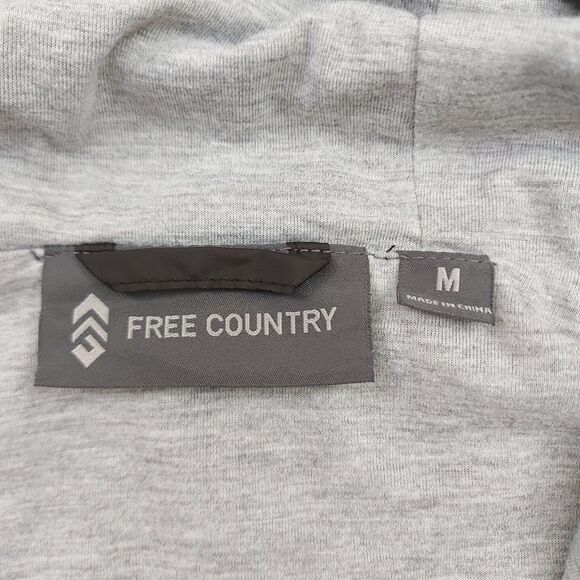 Free Country Windbreaker Mens Medium Black Lined Hooded Full Zip Outdoor Travel - Picture 9 of 12